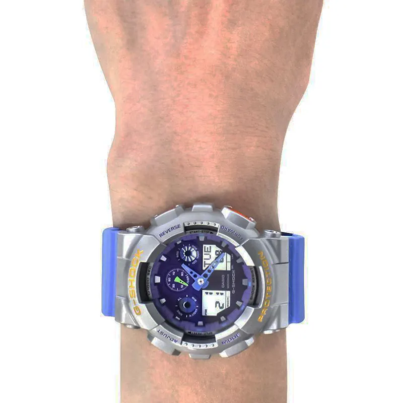 G-Shock Ana-Digital Urban Grey Blue Modern Men’s Watch- GA-100EU-8A2